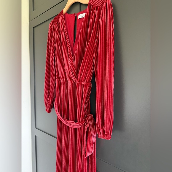 Anthropologie Ali & Jay Velvet Cord Jumpsuit Red • S - Picture 4 of 8